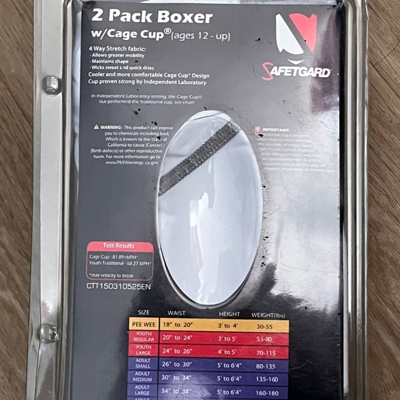 SAFETGUARD Elite Performance Cage Cup. NWT - Picture 4 of 6